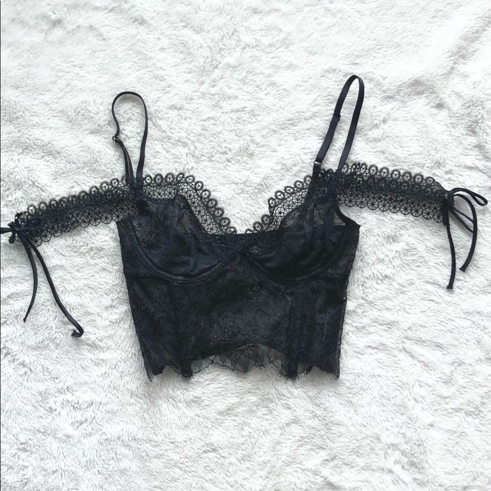 Black Lace Corset Lingerie